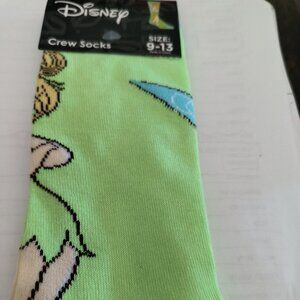 DISNEY'S TINKERBELL CREW SOCKS SIZE 9 - 13